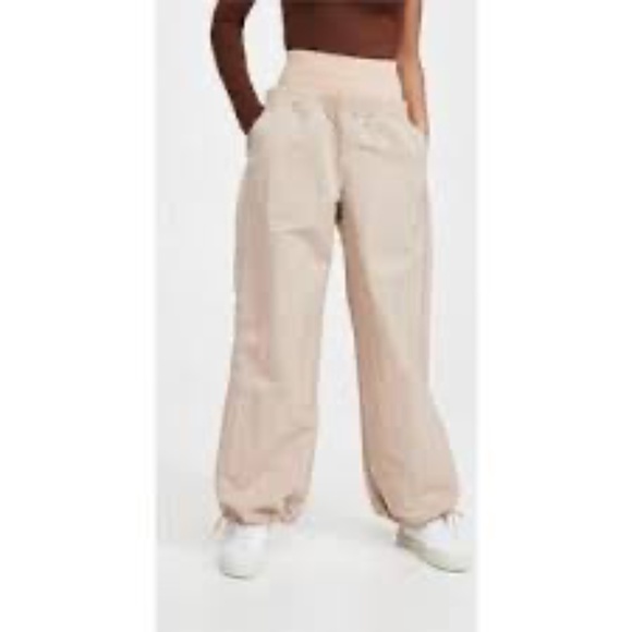 NWT DION LEE Beige Nylon Double Waist Track Pants Medium, $590 Retail - Picture 1 of 14